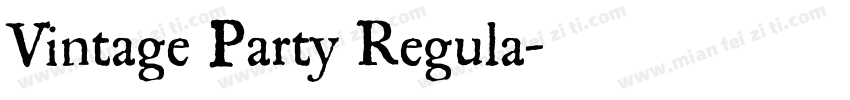 Vintage Party Regula字体转换